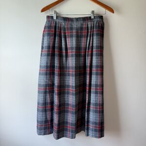 Vintage Pendleton Virgin Wool Tartan Midi Skirt | Plaid, Pleats, Made in USA